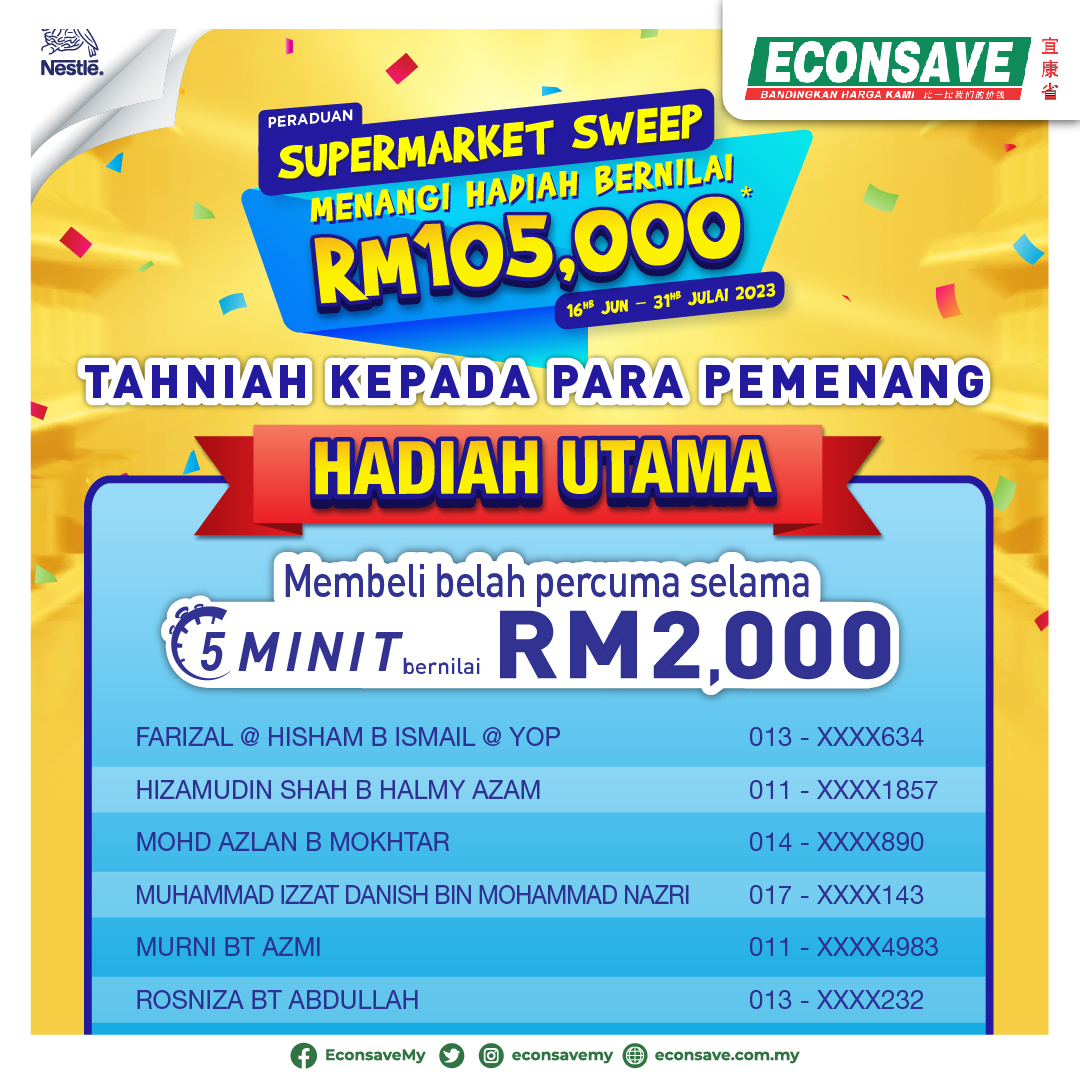 Nestle_IHS Campaign'22_Weekly winner list Econsave_Grand Prize