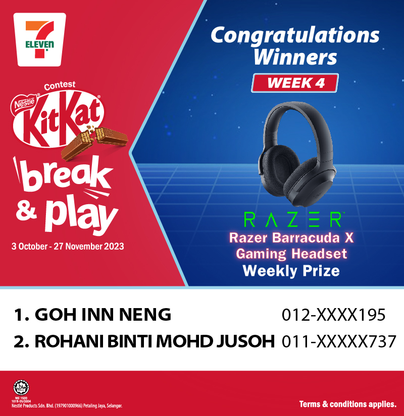 KitKat Break & Play_Winners Announcement_7Eleven_week 4_Gaming headset