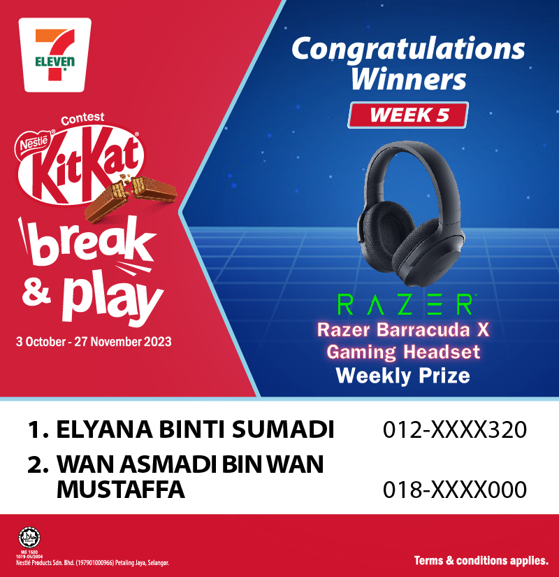 KitKat Break & Play_Winners Announcement_7Eleven_week 5_Gaming headset